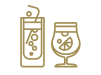 Ilustración de barra de mixología diseñada